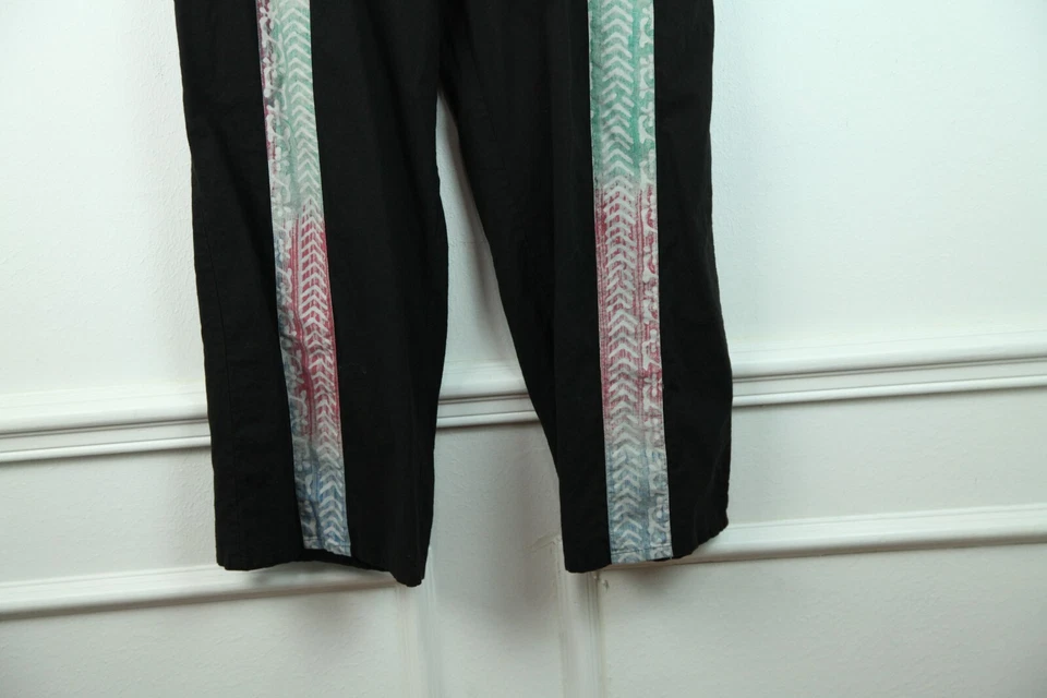 Sacred Threads M L Pull On Crop Pants Boho Festival Hippy Cotton Beach Resort - Image 4 of 4