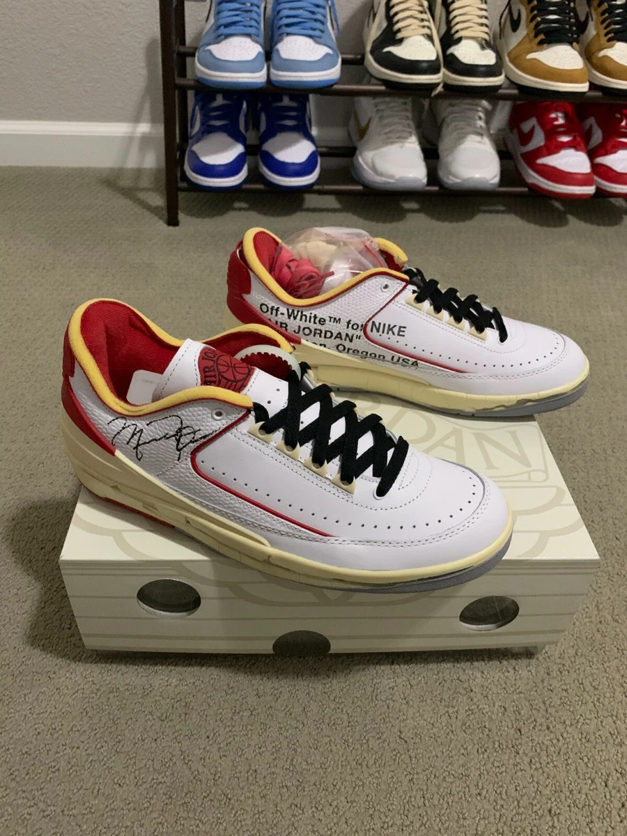 Size 9 - Jordan 2 Retro Low SP Off-White (White Red) | eBay