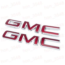 NEW RED Front & Rear Emblem kit For 2019 - 2025 GMC Sierra 1500 2500HD 3500HD