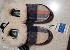 Dearform Women's Atley Clog - Navy Plaid Size 7 NEW