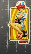 HOOK-UPS Skate STICKER Nurse Trixie skateboards helmets decal hentai vintage W