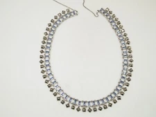 Kendra Scott Silver Tone Oscar Necklace with Lilac Crystals