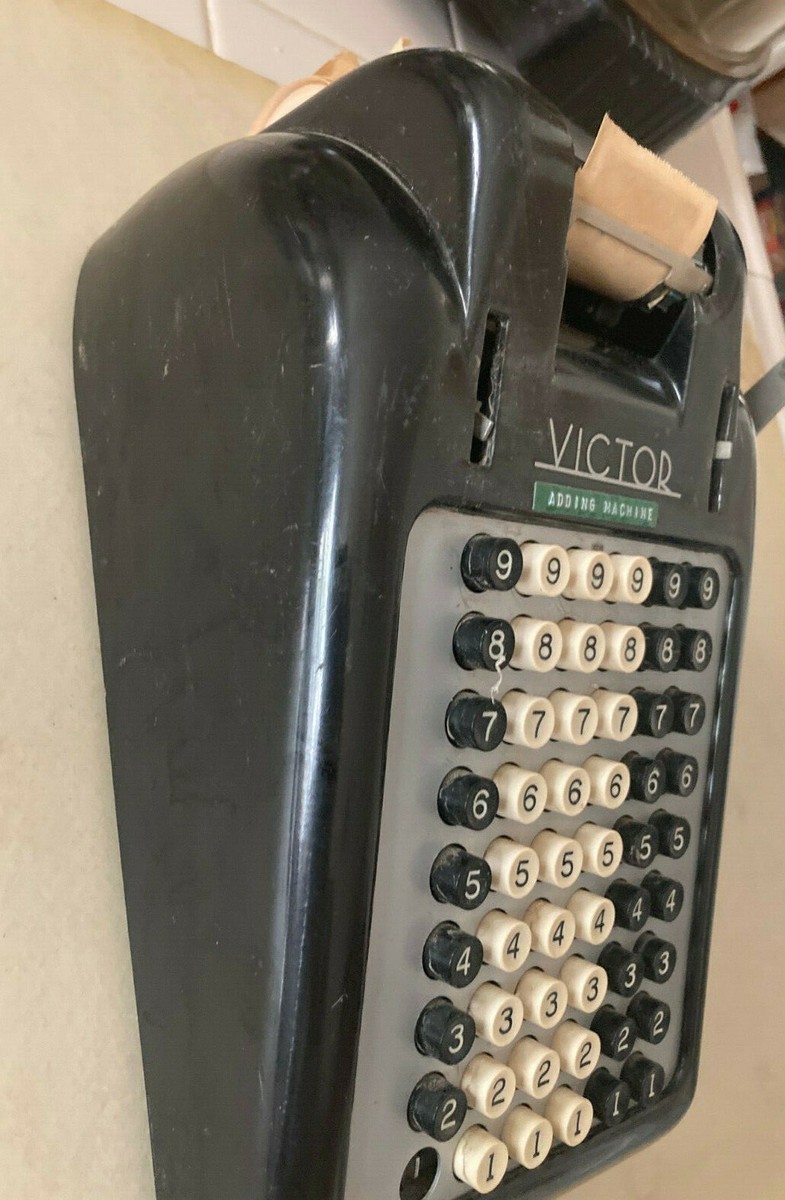 Vintage Hand Cranked Victor Adding Machine 6 Column | eBay