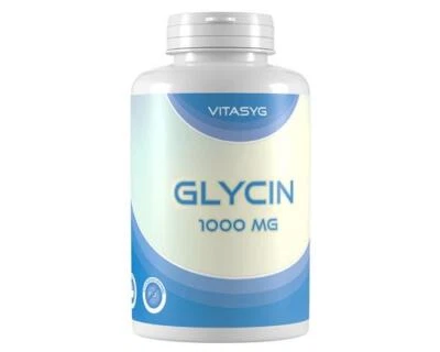 Vitasyg Glycin 1000mg - 120 vegane hochdosierte Kapseln - für 120 Tage Glycine