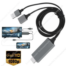 USB HDMI Mirroring Cable Phone To Digital TV HDTV AV Adapter For iPhone Android