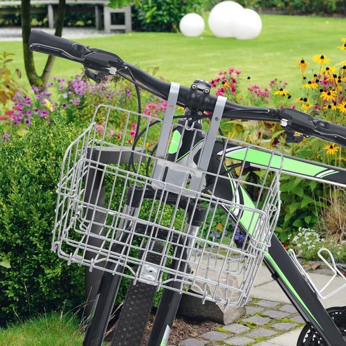 Cestino Bici Anteriore Posteriore Cestino Bici Pieghevole Rimovibile - Foto 5 di 11