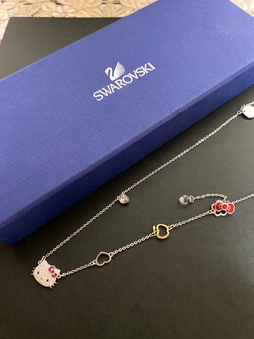 Swarovski x Hello Kitty Heart Ribbon Necklace Crystal