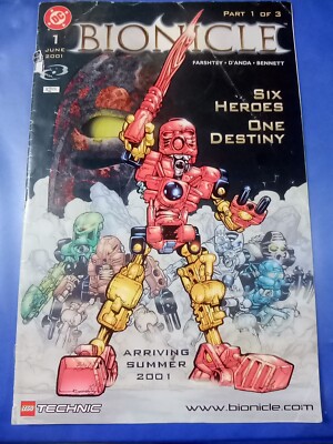 BIONICLE #1 First Printing By DC LEGO TECHNIC 2001