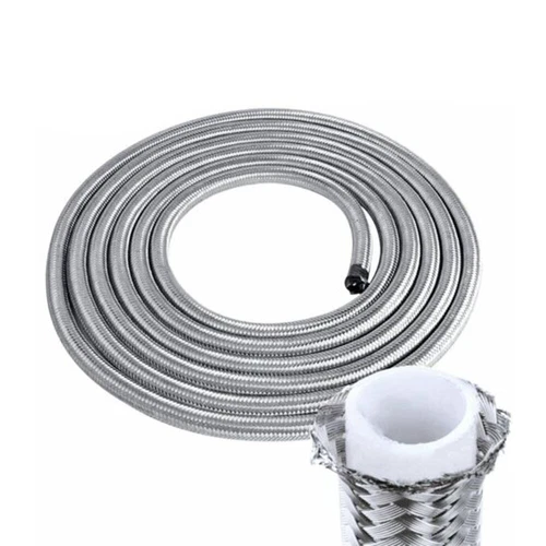 4AN 6AN 8AN 10AN Nylon & Stainless Steel PTFE Braided Fuel Hose Oil Gas Air Line - Bild 11 von 12