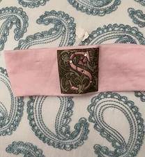 S Initial Handmade headband Band Rhinestone Pink child baby shower gift Gorgeous