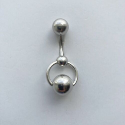 The HEAVIEST Ball 14g VCH REVERSIBLE Piercing DOOR KNOCKER Barbell. - Picture 1 of 11