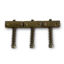 Rutters 1953 Aged Brass Saddles for Tele®, Straight Compensated, Step-Notched