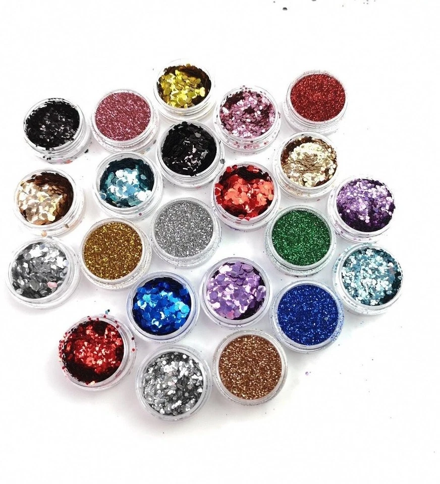 PRETTY COLOURFUL Eco-Friendly Cosmetic Bio Glitter Biodegradable Vegan Festival Face Body Eyes