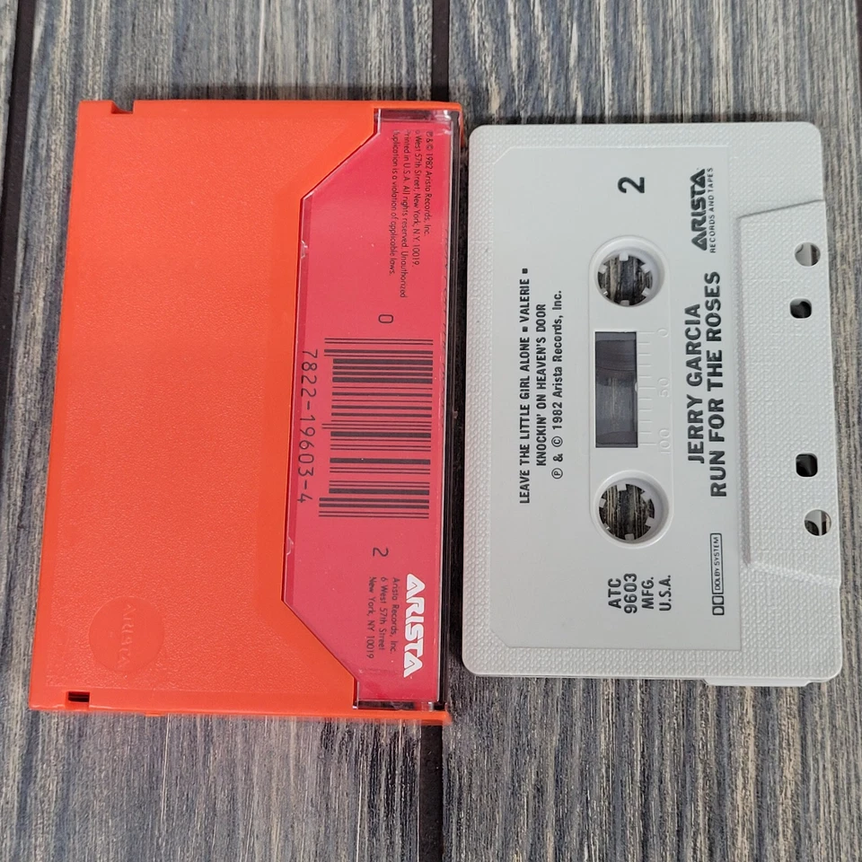 Jerry Garcia: Run for the Roses (Cassette, 1982, Arista Grateful Dead) EUC HTF Foto 4 de 4