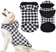 Dog Winter Coat, British Style Plaid Dog Clothes Cold Weather, Soft Warm xxl B4