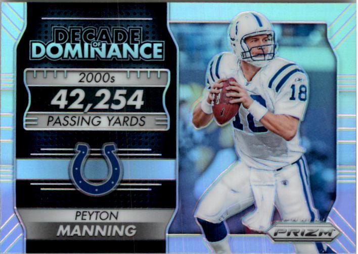2016 Panini Prizm Decade of Dominance Prizms Football Card #9 Peyton Manning