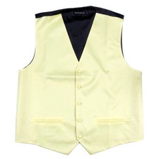 Men's Solid Sunshine Yellow Satin Tuxedo Vest Formals Weddings Proms Waistcoat
