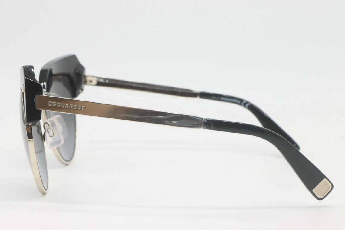 DSQUARED2 Khloe Sunglasses DQ0254 01B Black 57mm 254 Amazon.com: DSQUARED2 D2 0063/S Black/Grey 53/24/145 women  main image 2