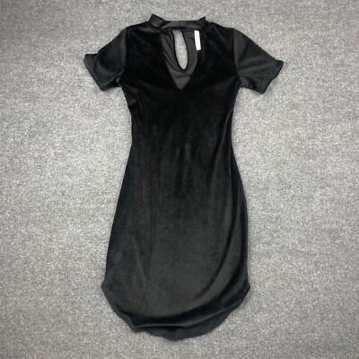 Vintage LOVE REPUBLIC Mini Keyhole Dress Women's Medium Black Made In USA