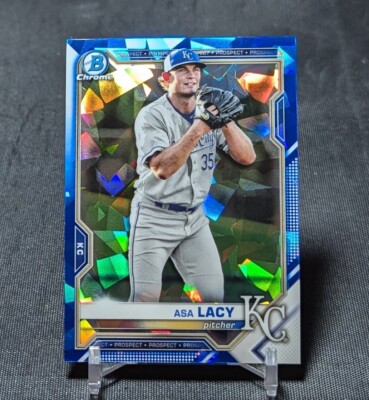 Asa Lacy Prospect Rookie 2021 Bowman Draft Sapphire Chrome Card #BDC-158 Royals