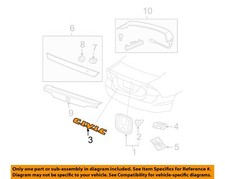 Honda Oem 06-11 Civic Trunk Lid Exterior Trim-nameplate 75722snaa01