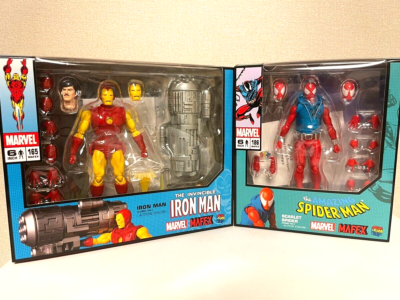 MAFEX Scarlet Spider & Iron Man Comic Ver. Figures - MEDICOM