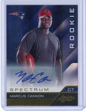 Marcus Cannon Spectrum Rookie Auto/ 299: 2011 Panini America, INC. NE Patriots!
