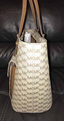 Michael Kors Jet Set Item Large Pocket MF Tote Signature Nat/lugg  