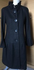 Betty Jackson Black Wool Blend Coat Uk Size 10 Bnwt