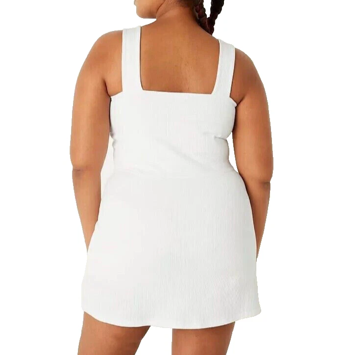 UNDERCOVER Victoria's Secret Pagliaccetto Rosa Reggiseno Attivo Top Abito Bianco Pantaloncini Grandi Integrato