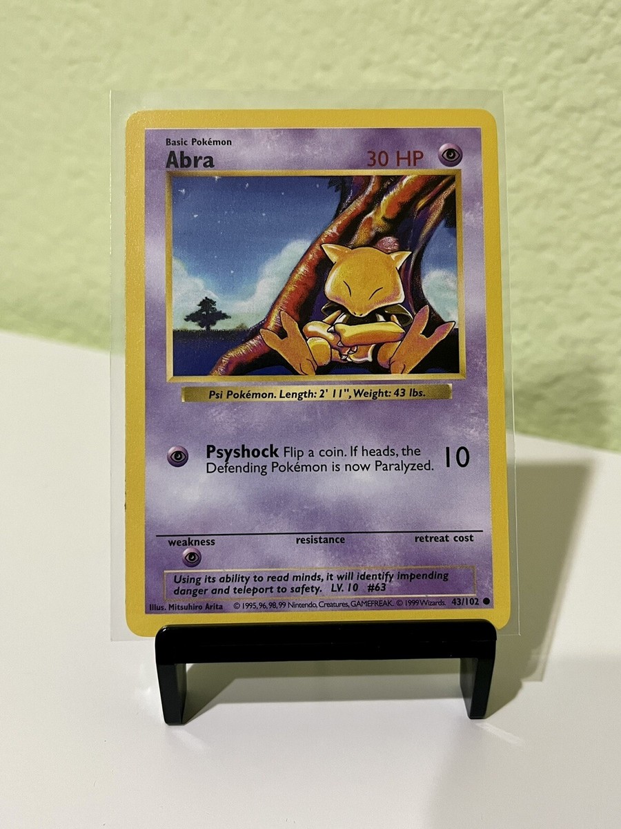 abra pokemon card 43 102 | Dex defender is now Paralyzed. Pokemon - Abra (43/102) -