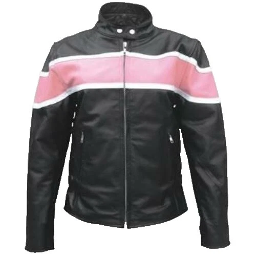Motorcycle Jacket White Striped Coats, Jackets & Vests for Women
