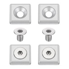4Pcs Profile End Cap, Zinc Alloy 2020 EU Standard T-Slot Extrusion, Silver