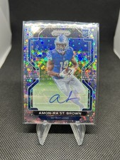 Amon-Ra St. Brown Rookie 2021 Panini Prizm No Huddle Autographs Lions