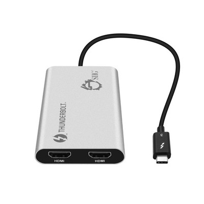 SIIG Thunderbolt 3 to Dual HDMI 2.0 Port Display Adapter at 4K 60Hz Intel Thunde