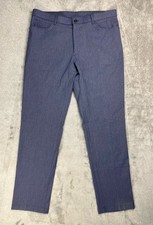 Tommy Hilfiger Pants Mens 34x32 Blue TH Flex Twill Stretch Office Trousers