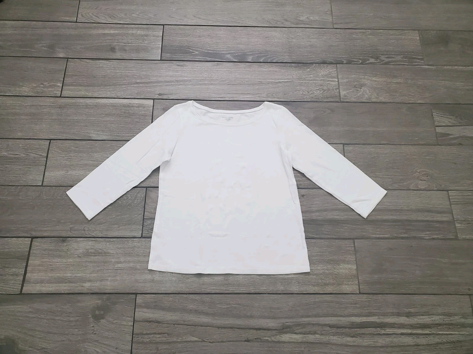 Eileen Fisher 100% organic cotton white boatneck long sleeve sweater top XS