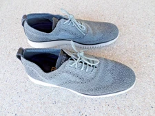 Cole Haan ZeroGrand Gray Fabric Casual Wingtip Oxford Shoes. Men's 12