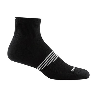 Darn Tough 1102 Black Merino Wool Mens Element 1/4 Sock Light Cushion Sock 2XL