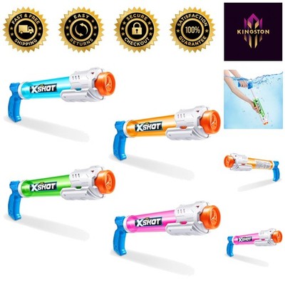 X-Shot Water Warfare 4 Pack - Pump Action Soaker, 380ml Capacity - Summer Fun!