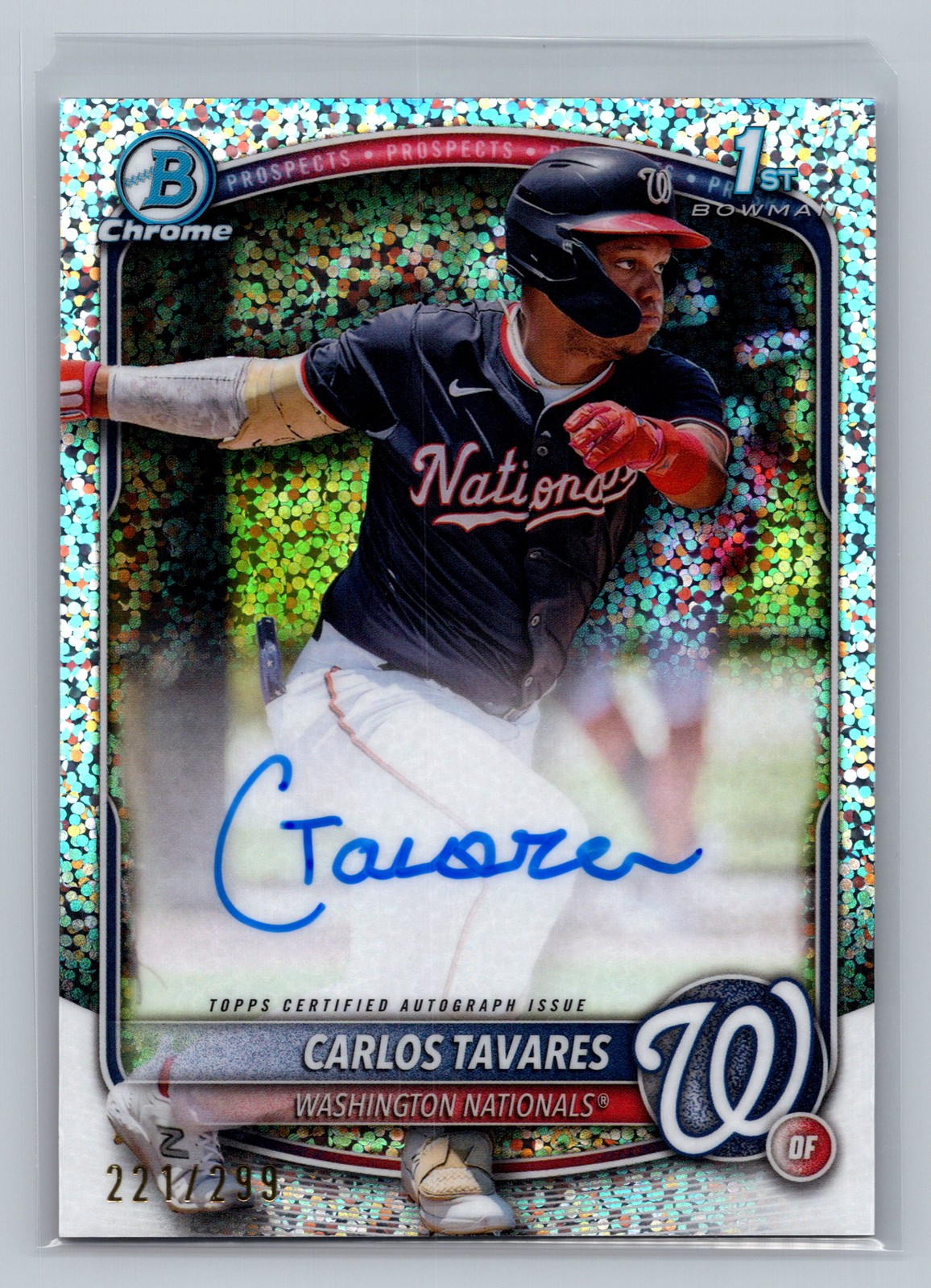 2025 Bowman Chrome #CPA-CT Carlos Tavares Prospect Autographs Speckle #/299