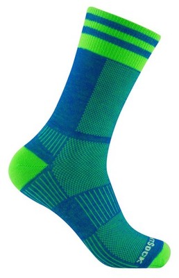 Wrightsock Profi Sportsocke Coolmesh II in blau grün Socken Crew (wadenhoch)