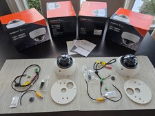 Hanwha Wisenet 4-Camera Commercial IP Dome Bundle QNV-6082R1 New Surplus
