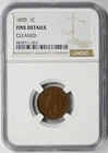 1870 Indian Head Penny 1C Fine Details NGC