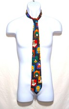 Vintage Looney Tunes Mania Tie 90s Cartoon Character Novelty WB Polyester Tie