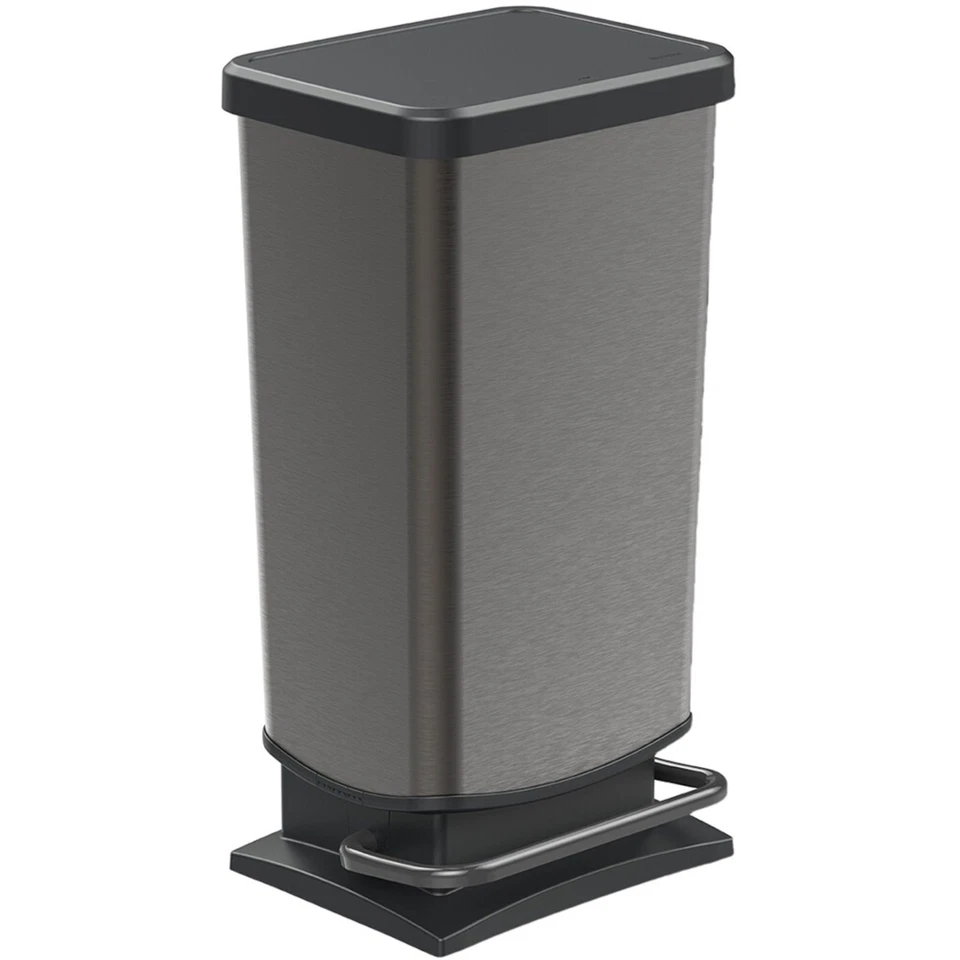 Rotho Treteimer Mülleimer Abfalleimer Müllsammler Paso 40 l graphit grafix - Bild 2 von 3
