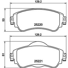 Hella Bremsbeläge vorne für Citroen C4 Ds4