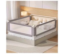 3 Piece Full Size Bed Rail for Toddlers Height Adjustable 54x74.8x74.8"