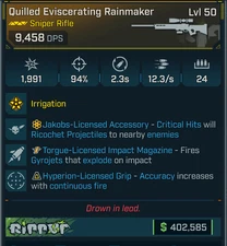 Borderlands 4 OP⭐RAINMAKER  SNIPER⭐ JAKOBS⭐TORGUE IMPACT⭐ACCURACY