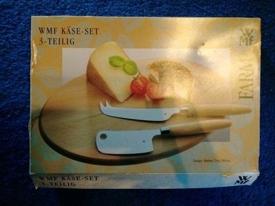 Vintage WMF Farm Käse-Set Cheese Board 3pc Set, Made In Germany